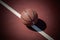 Closeup basketball ball on outdoor court