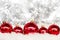 Closeup of  bauble - pattern white background for Christmas or New years decoration background