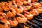 closeup of bbq spiced shrimp with grill marks