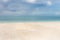 Closeup beach landscape. Calmness and relaxation at tropical beach. sea sand sky concept.