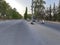 Closeup of beautiful asphalt roads inside the Bangalore University with Motion Blur background