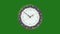 Closeup of beautiful Benjarong clock face on green background in Stop Motion.