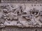 Closeup beautiful wall carving about Guan Yu at Sun Moon Lake Wen Wu Temple.