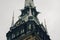 Closeup on belfry of German Church or Tyska kyrkan, Stockholm