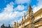 Closeup on Big Ben and the spires of Westminster Palace