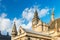 Closeup on Big Ben and the spires of Westminster Palace