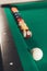 closeup billiard balls