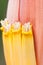 Closeup blossom flowering banana