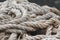 Closeup boat ropes