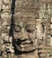 Closeup of Bodhisattva face of Bayon, Angkor Thom, Siem Reap