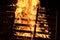 Closeup bonfire at Jewish holiday of Lag Baomer