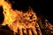 Closeup bonfire at Jewish holiday of Lag Baomer