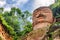 Closeup bottom view of the Leshan Giant Buddha, China