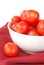Closeup of a bowl of cherry tomatoes