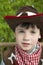 Closeup Of Boy In Cowboy Costume