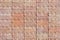 Closeup brick pattern at old brown brick stone wall textured background