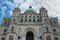 Closeup of the British Columbia Legislature dome located at Victoria British Columbia Canada