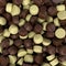 Closeup brown chocolate candy background, 3d rendering