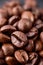 Closeup of brown Large grains coffee background vertikal