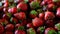 Closeup of a bunch of fresh, large, ripe strawberries on the kitchen table before cooking, selective focus