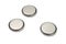 Closeup button cell battery or or coin cell