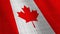 Closeup of Canada flag blowing in the wind texture background with cloth texture. Close up waving Canadian Flag illustration