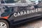 closeup car or vehicle of Carabinieri Italian police forces