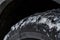 Closeup of car winter tire.