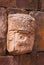 Closeup of carved stone tenon-head