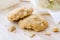 closeup, cashew nut cookie