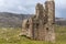 Closeup of Castle Ardvrech ruins, Scotland.