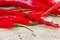 Closeup chili peppers