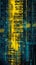 Closeup City Tall Buildings Yellow Light Abstract Representing D