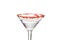 Closeup clear candy cane martini