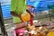 Closeup of coconut selling on Maafushi Island Maldives