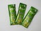 Closeup of Comfort Fabric Conditioner Anti Bacterial Green Rs. 3 Sachet or Pack