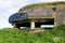 Closeup concrete German observation bunker in the Netherlands