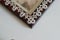 Closeup Corner detail Fine Thread Tatted Edging Picture Frame