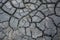 Closeup of cracks on muddy ground in geothermal Krafla area in Iceland in summer. Power, geothermal, nature and outdoor concept