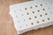 Closeup of cross section texture of Thai latex mattress