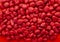 closeup of crushed red lava rock background