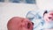 Closeup of crying newborn baby