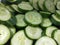 Closeup cucumber on a white