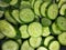 Closeup cucumber on a white