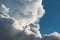 Closeup cumulus cloud