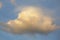 Closeup cumulus cloud on a blue sky