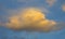 closeup cumulus cloud on the blue sky