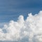 Closeup Cumulus clouds