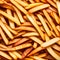 Closeup of delicious french fries - ai generated image