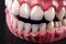 Closeup dentist tooth oral mouth health care dentistry denture dental
